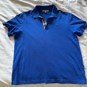 Burberry Blue Polo Shirt Classic Design